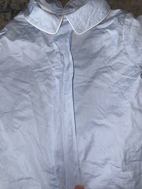 Kids Light Blue Matching Set Top with White Piping